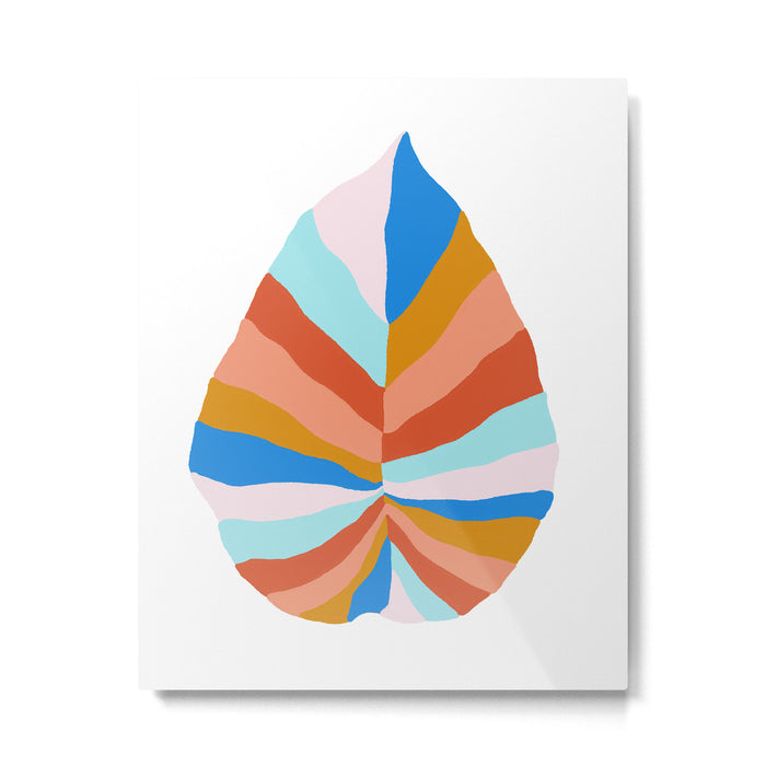 Camryn, rainbow leaf Metal Print Gallery Image 1