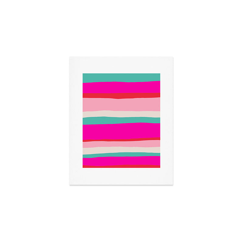 Candy Stripe Christmas Art Print Gallery Image 1