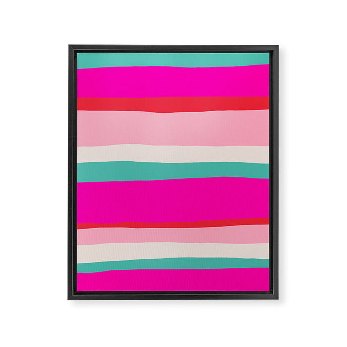 Candy Stripe Christmas Framed Canvas Print Gallery Image 1