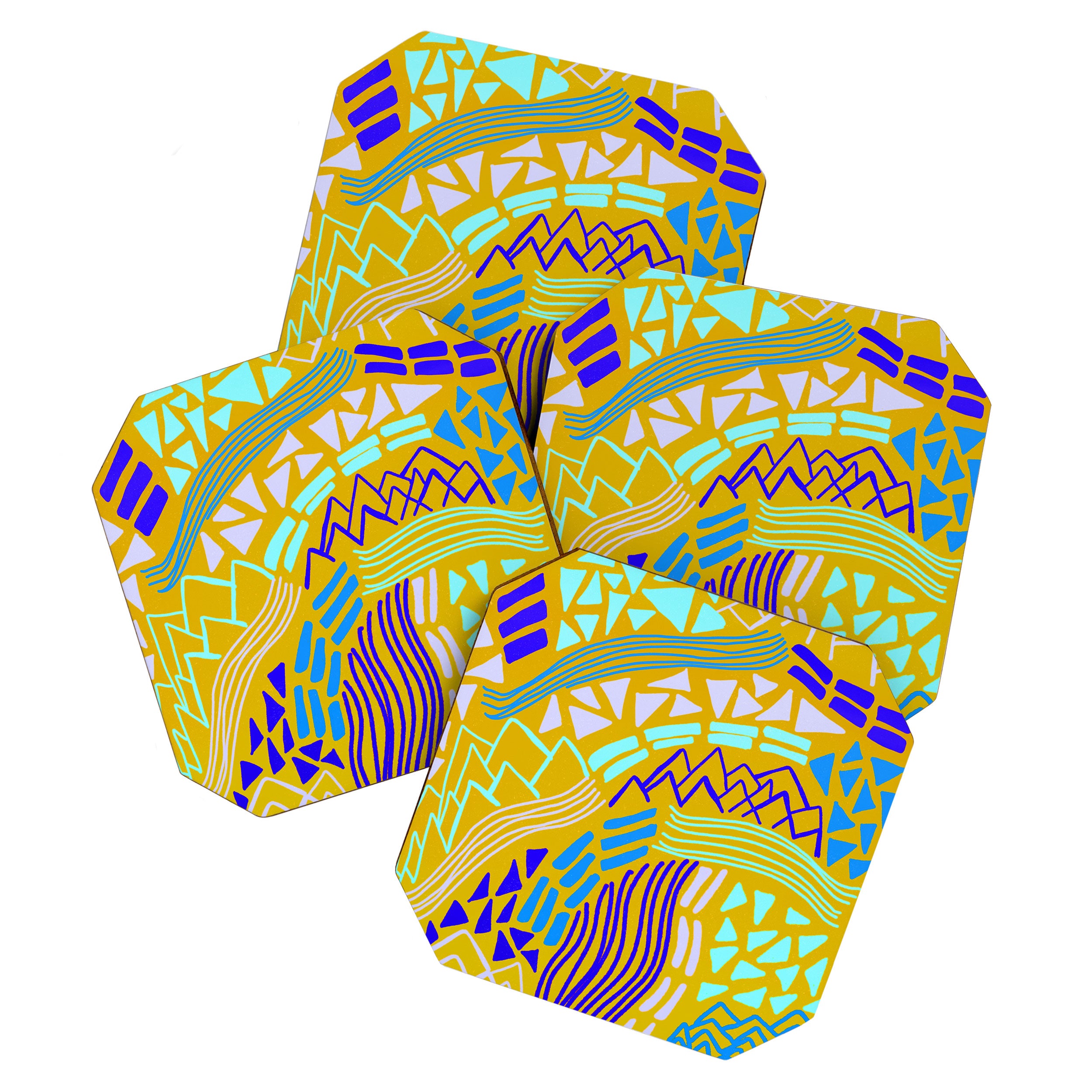 cascade, yellow Coaster Gallery Image 1
