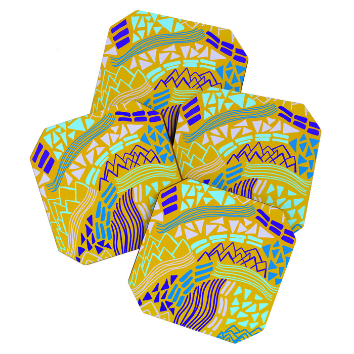 cascade, yellow Coaster Gallery Image 1