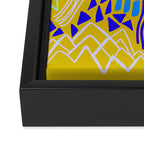 cascade, yellow Framed Canvas Print Gallery Image 3