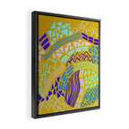 cascade, yellow Framed Canvas Print Gallery Image 2