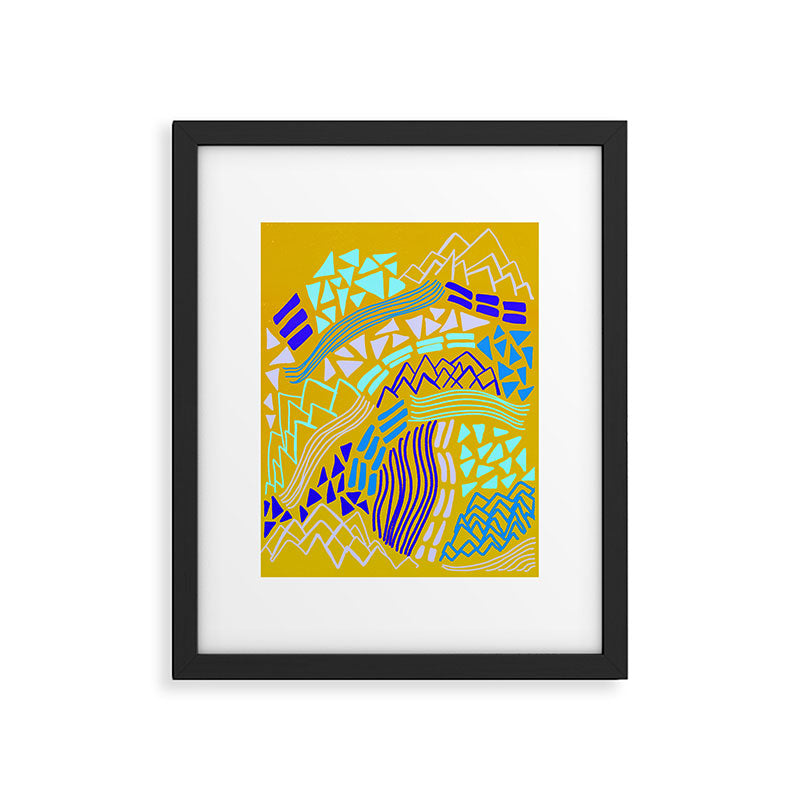 cascade, yellow Framed Art Print Gallery Image 5