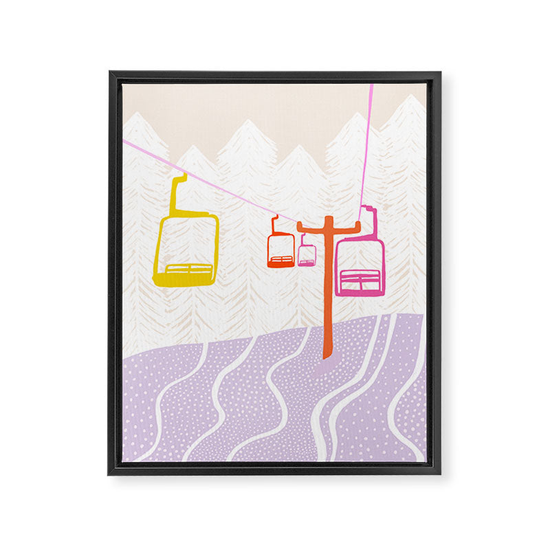 chairlift Framed Canvas Print Gallery Image 6