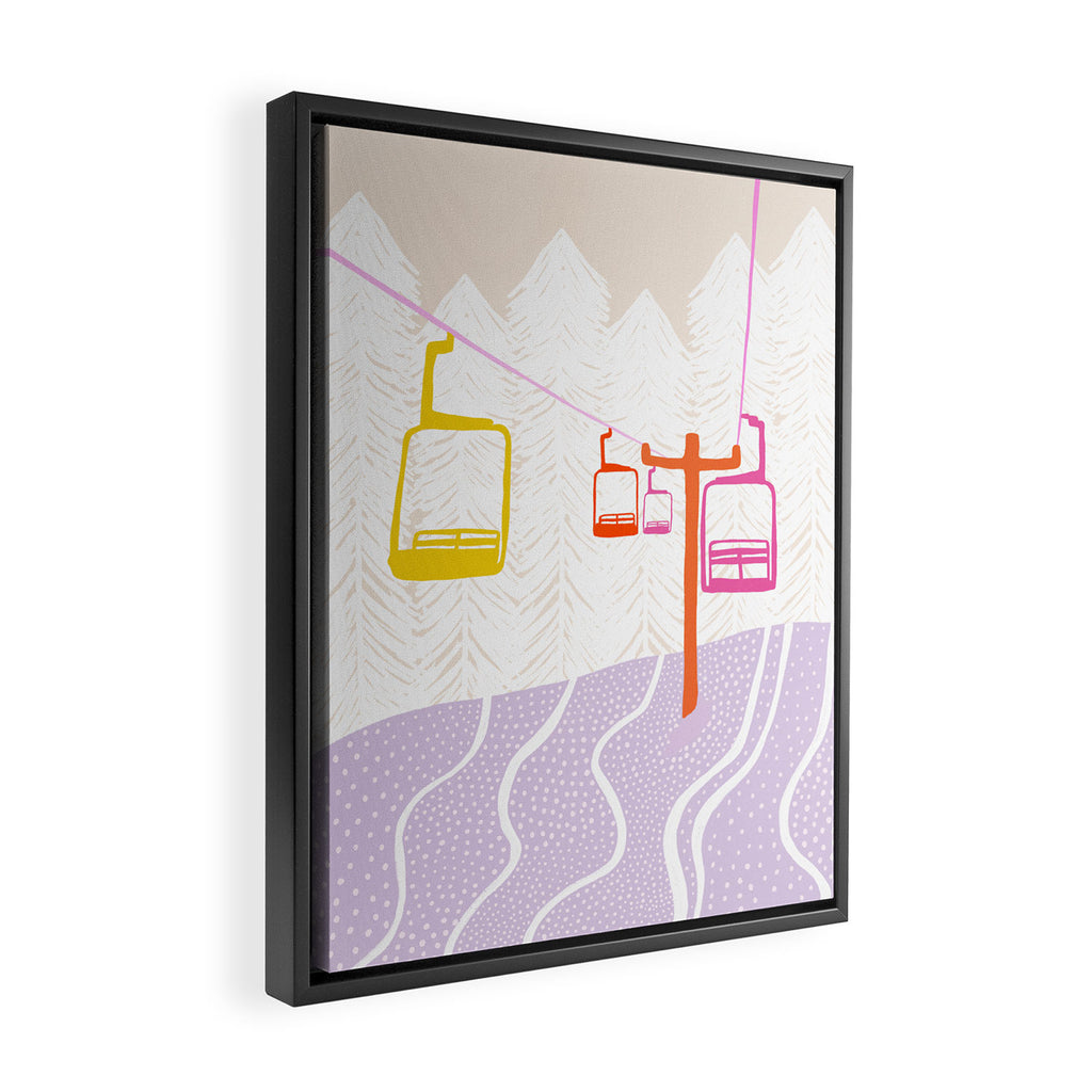 chairlift Framed Canvas Print Gallery Image 2