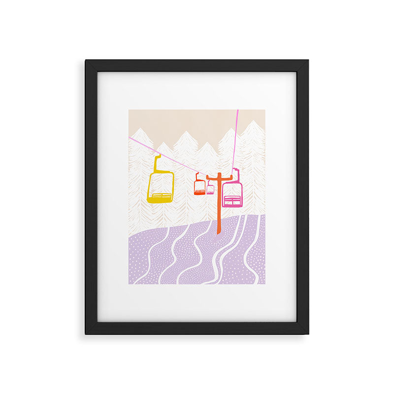 chairlift Framed Art Print Gallery Image 5
