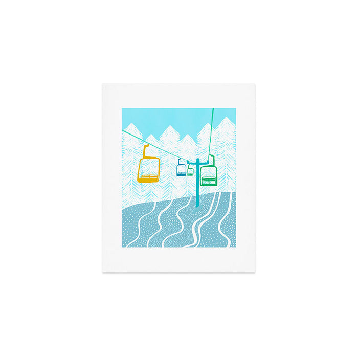 chairlift, winter blue Art Print Gallery Image 1