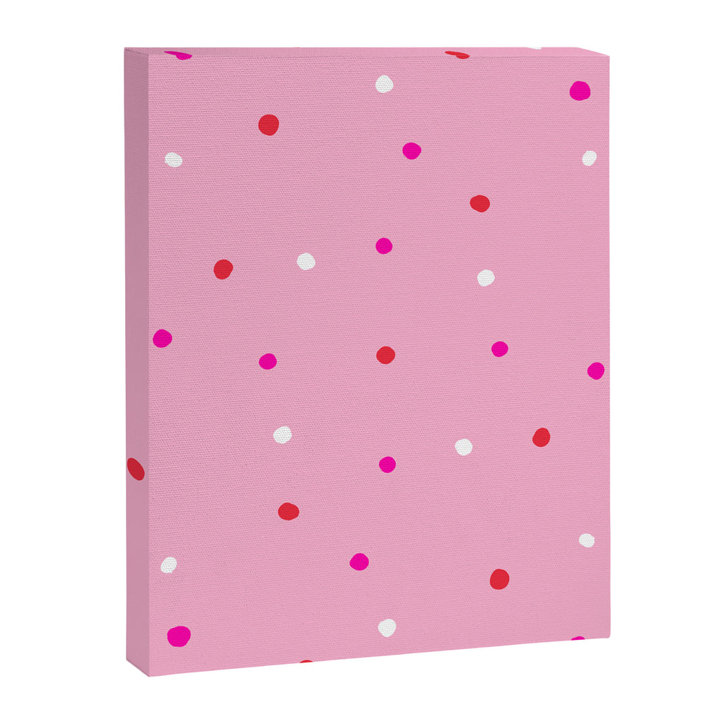 confetti dots: pink red & white Canvas Print Gallery Image 8