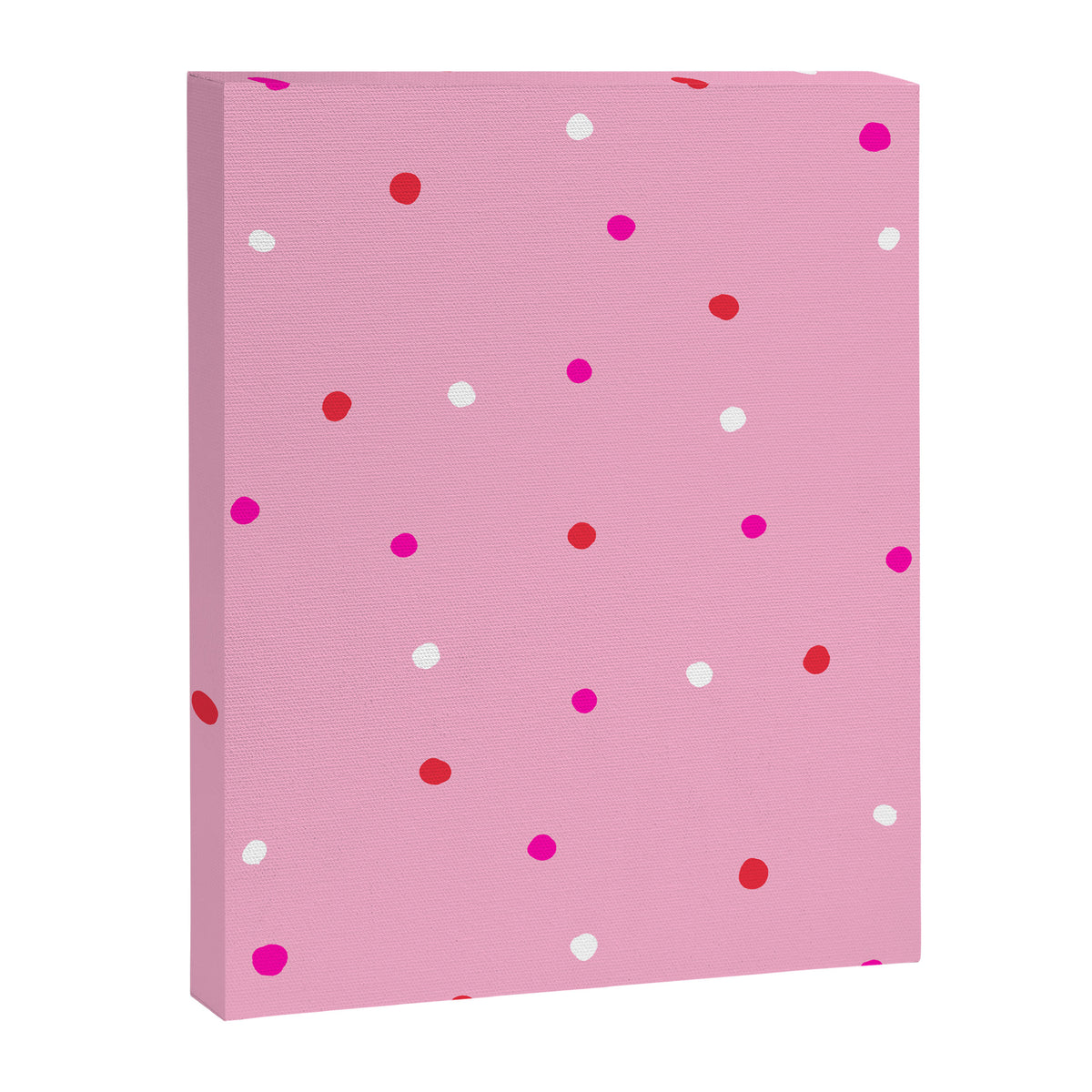 confetti dots: pink red & white Canvas Print Gallery Image 8