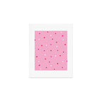confetti dots: pink red & white Art Print Gallery Image 1