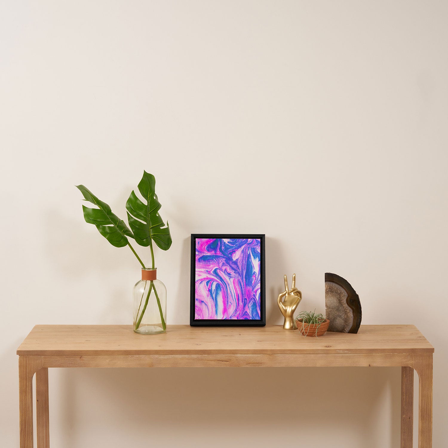 cotton candy marble Framed Canvas Print Gallery Image 4