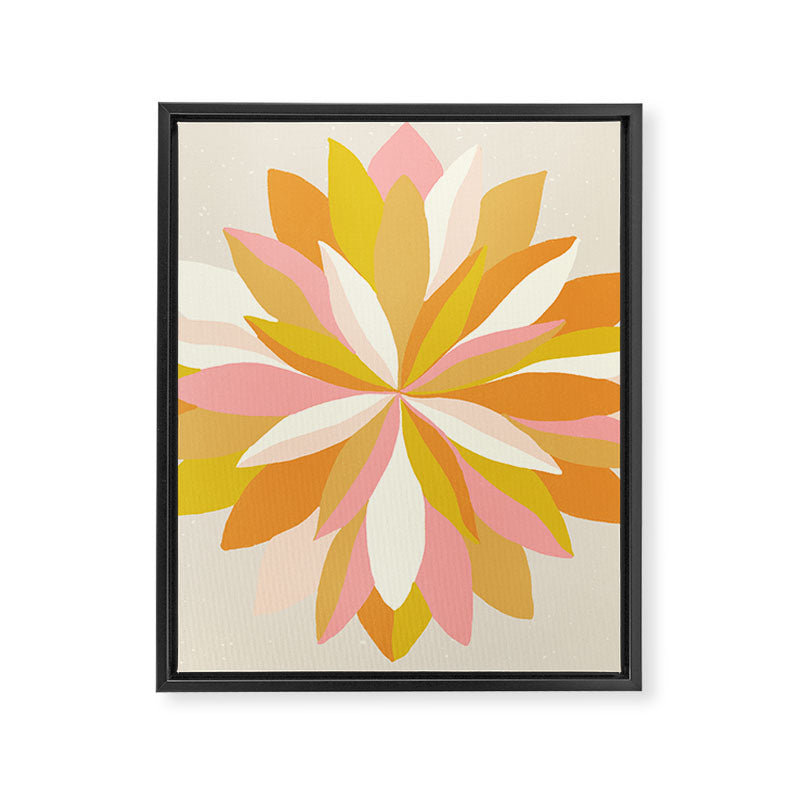 dahlia, pink & orange Framed Canvas Print Gallery Image 8