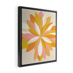 dahlia, pink & orange Framed Canvas Print Gallery Image 2