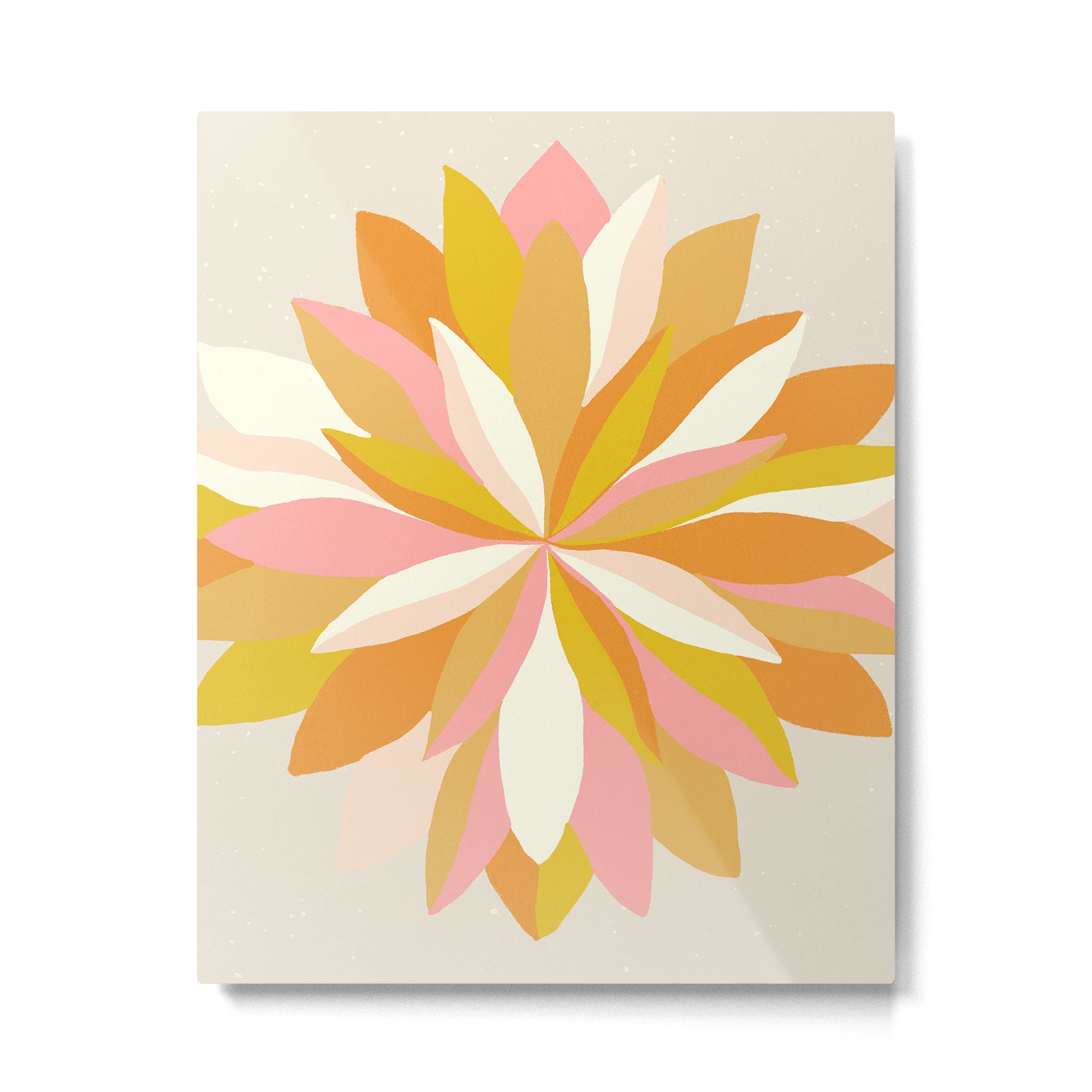 dahlia, pink & orange Metal Print Gallery Image 6