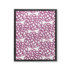 dahlia: purple floral pattern Framed Canvas Print Gallery Image 8
