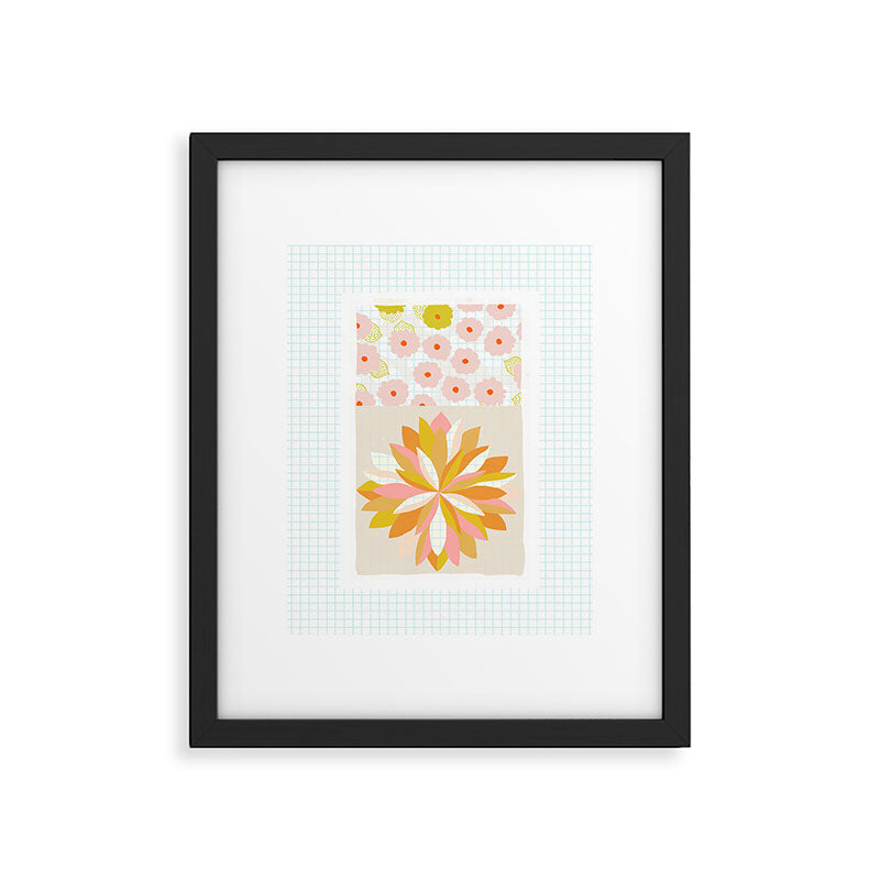 dahlias & daisies Framed Art Print Gallery Image 5