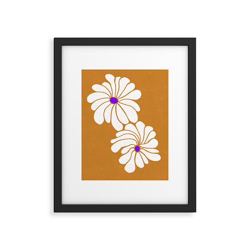 daisy 1967, orange Framed Art Print Gallery Image 5