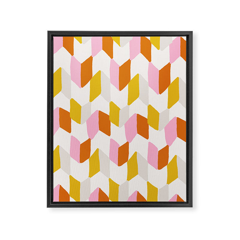 delilah, chevron pattern Framed Canvas Print Gallery Image 8