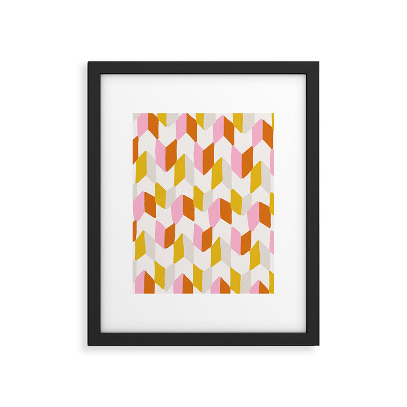 delilah, chevron pattern Framed Art Print Gallery Image 6