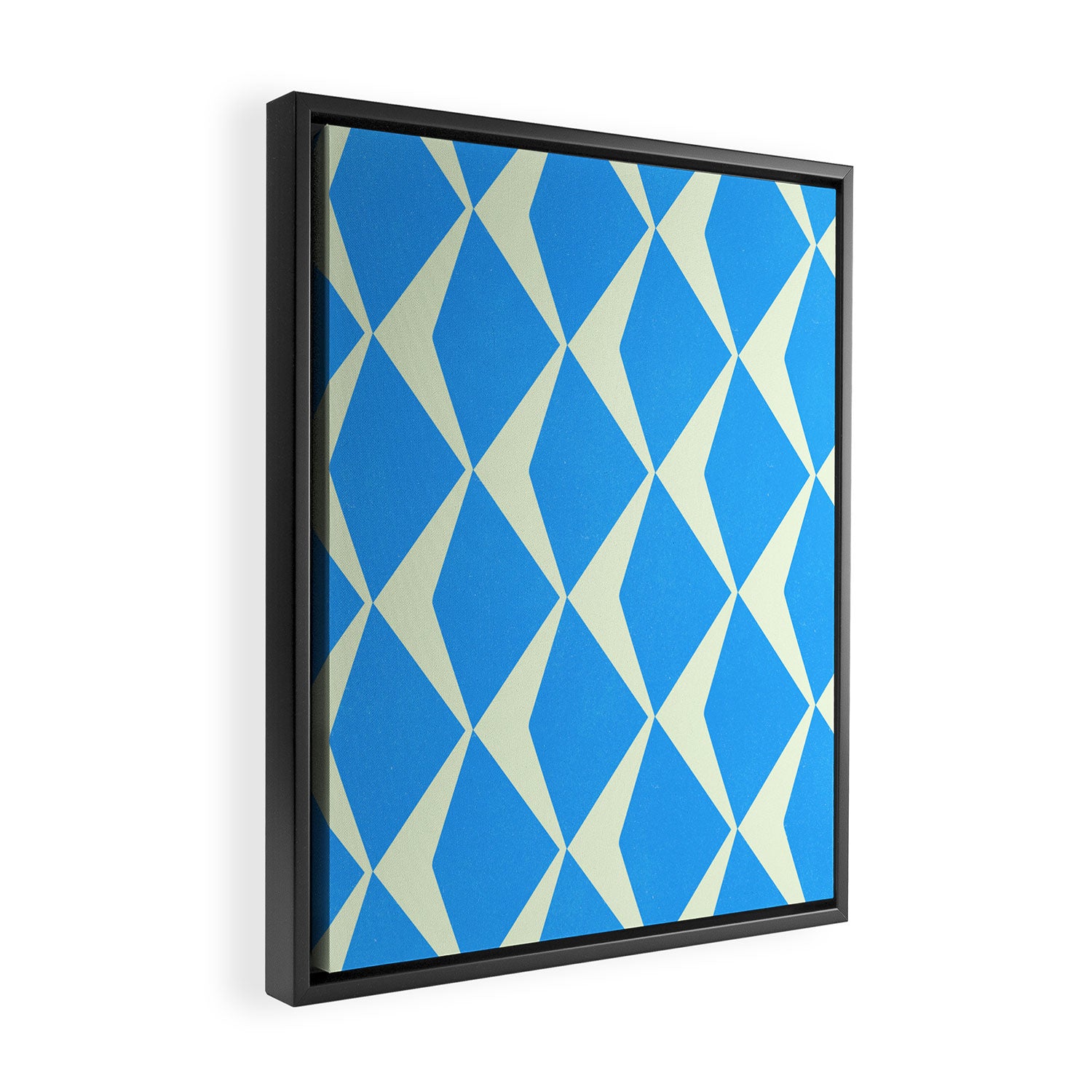 Diamond Daze, blues Framed Canvas Print Gallery Image 2