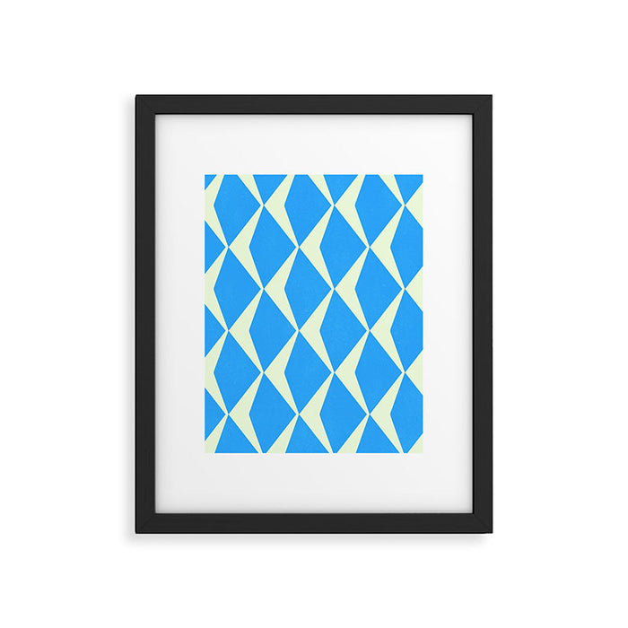 Diamond Daze, blues Framed Art Print Gallery Image 1