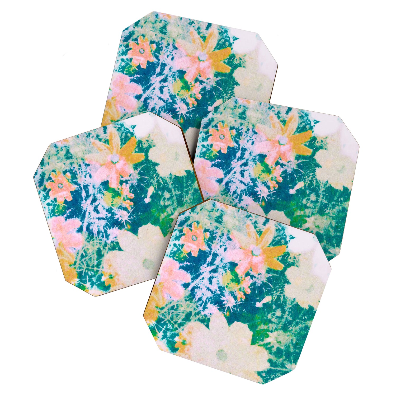 double exposure floral #24 Coaster Gallery Image 1