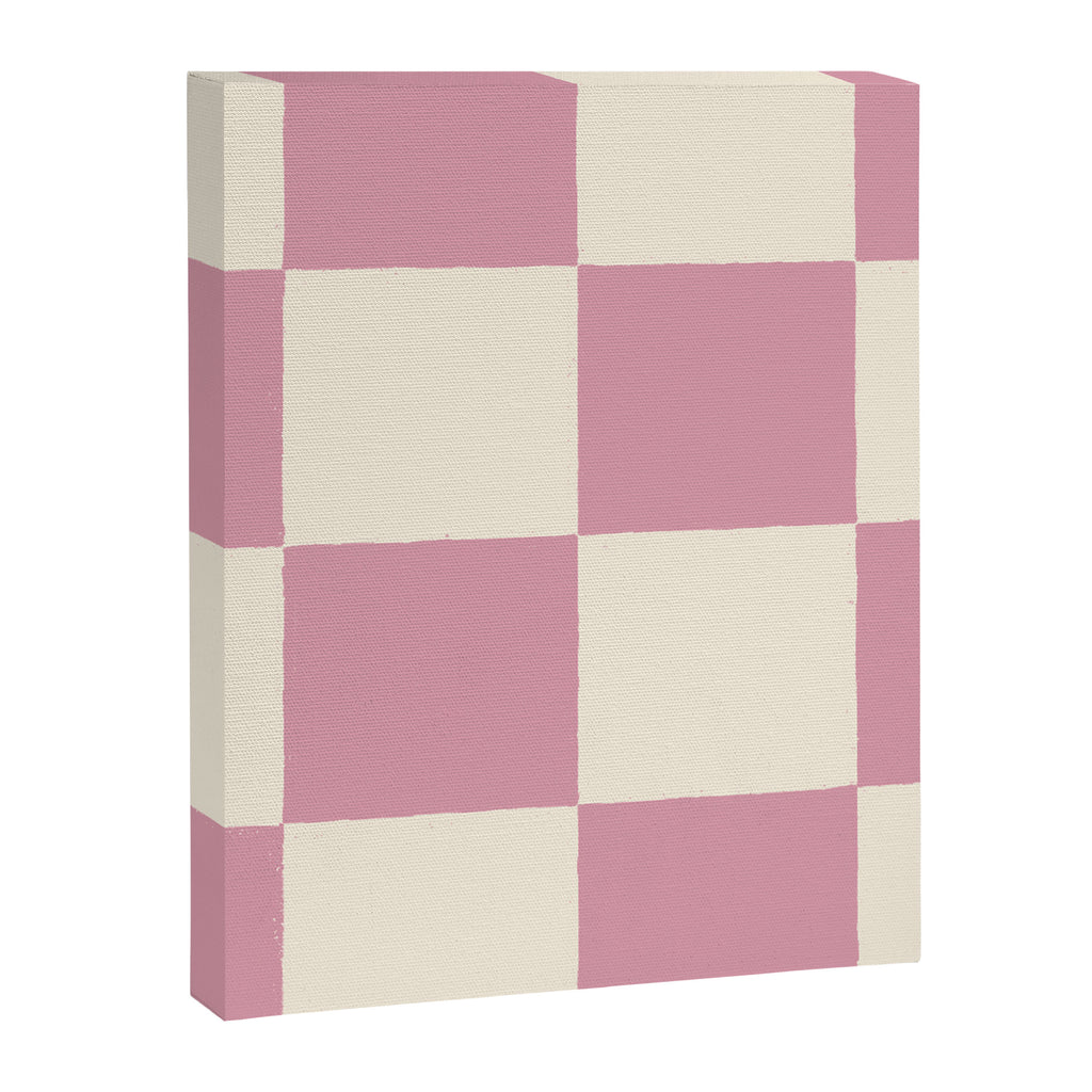 Dusty Rose Checkerboard Canvas Print Gallery Image 8