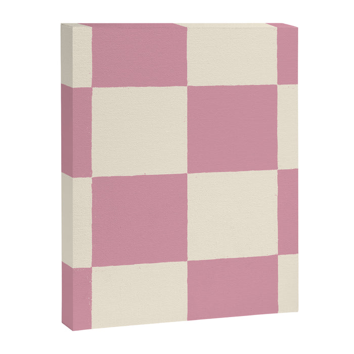 Dusty Rose Checkerboard Canvas Print Gallery Image 1