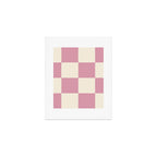 Dusty Rose Checkerboard Art Print Gallery Image 1