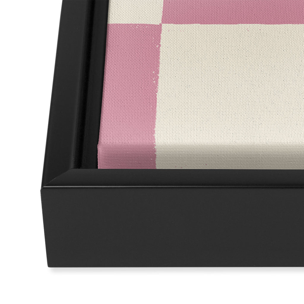 Dusty Rose Checkerboard Framed Canvas Print Gallery Image 3