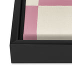 Dusty Rose Checkerboard Framed Canvas Print Gallery Image 3