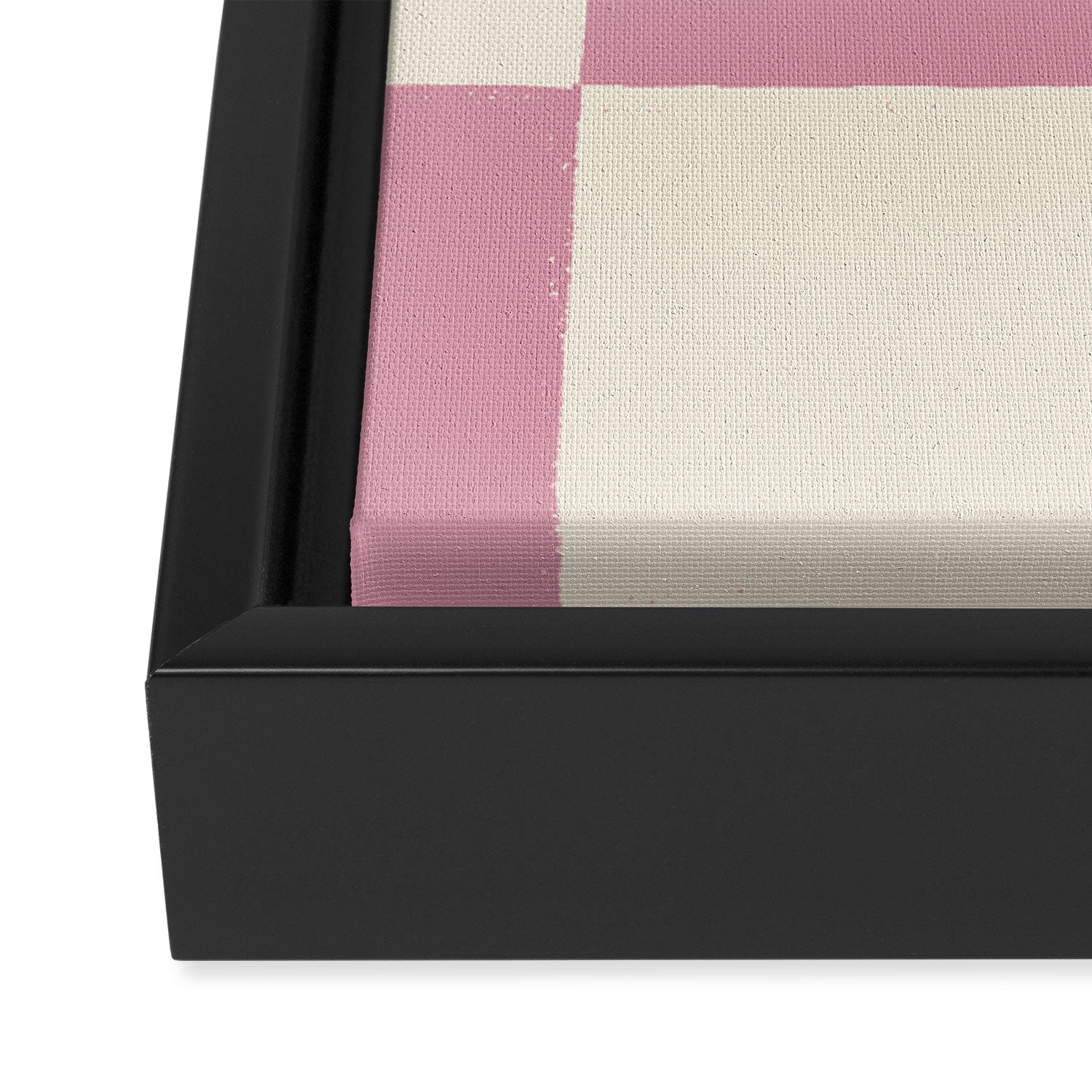 Dusty Rose Checkerboard Framed Canvas Print Gallery Image 3