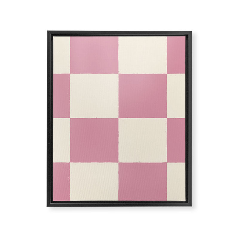 Dusty Rose Checkerboard Framed Canvas Print Gallery Image 8