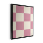 Dusty Rose Checkerboard Framed Canvas Print Gallery Image 2