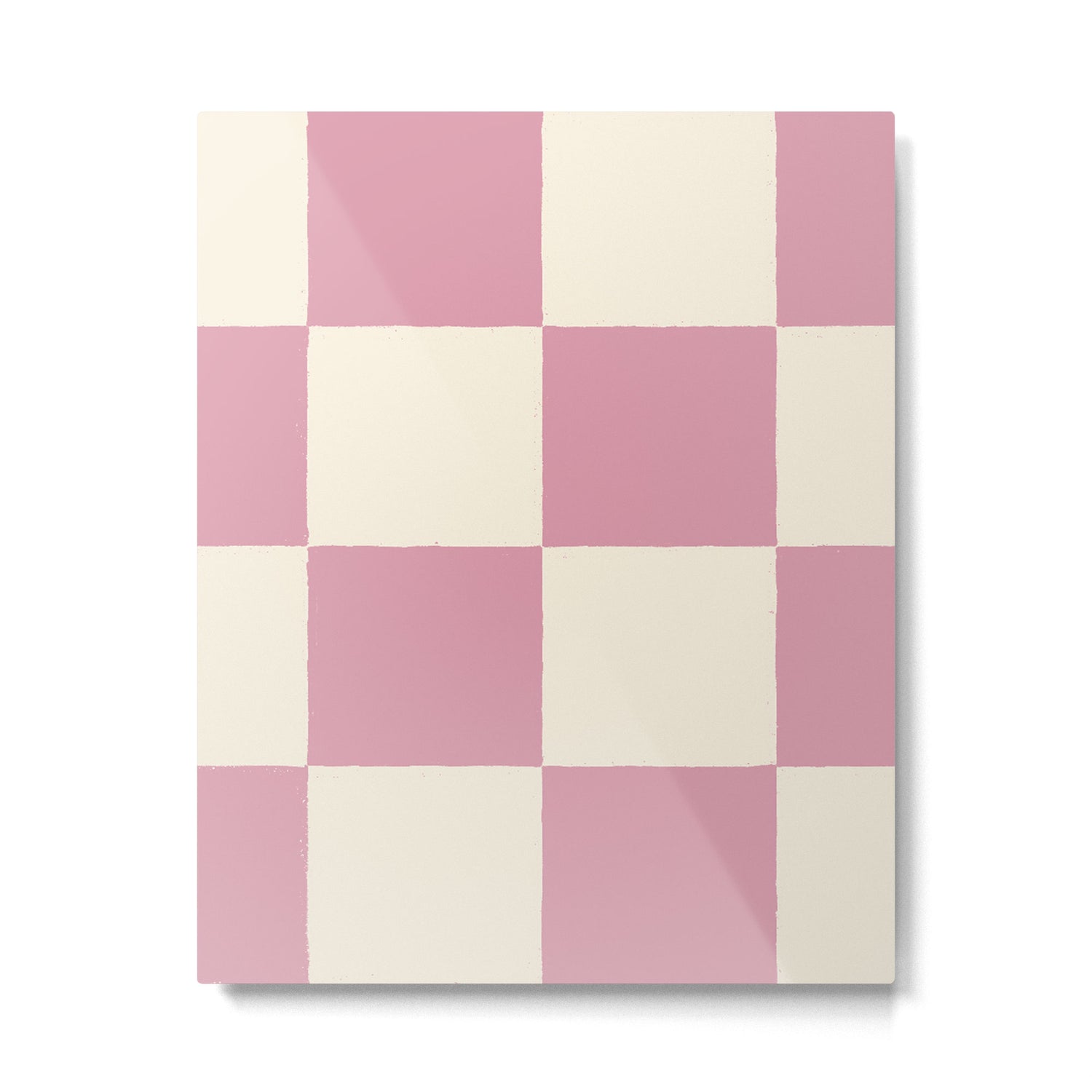 Dusty Rose Checkerboard Metal Print Gallery Image 6