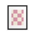 Dusty Rose Checkerboard Framed Art Print Gallery Image 6