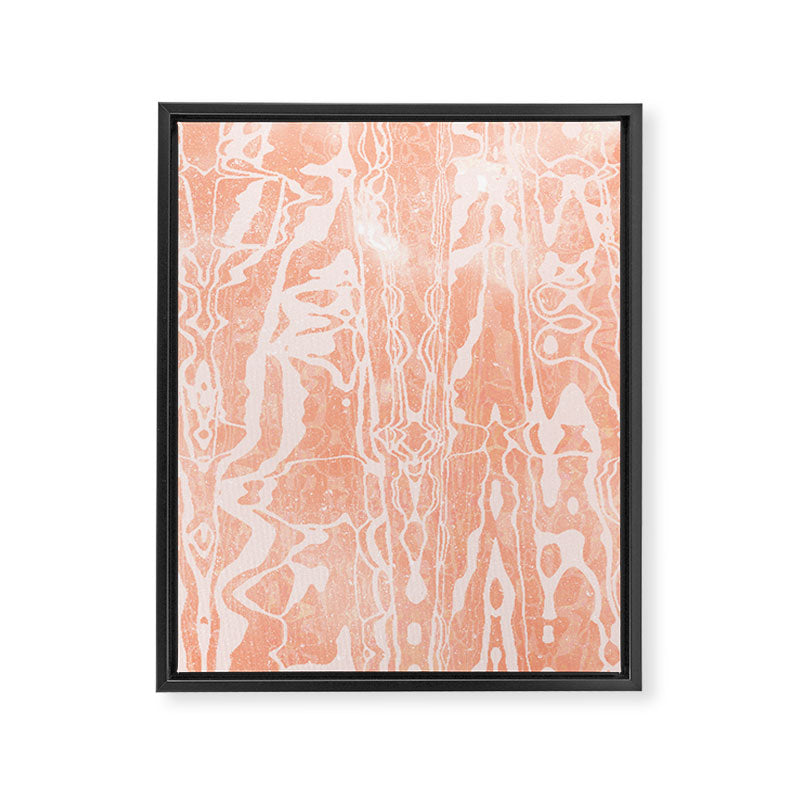 electric ave: peach Framed Canvas Print Gallery Image 8