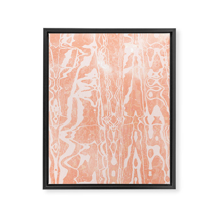 electric ave: peach Framed Canvas Print Gallery Image 1