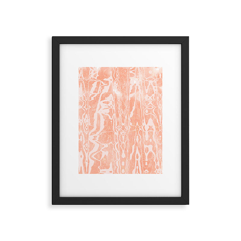 electric ave: peach Framed Art Print Gallery Image 6