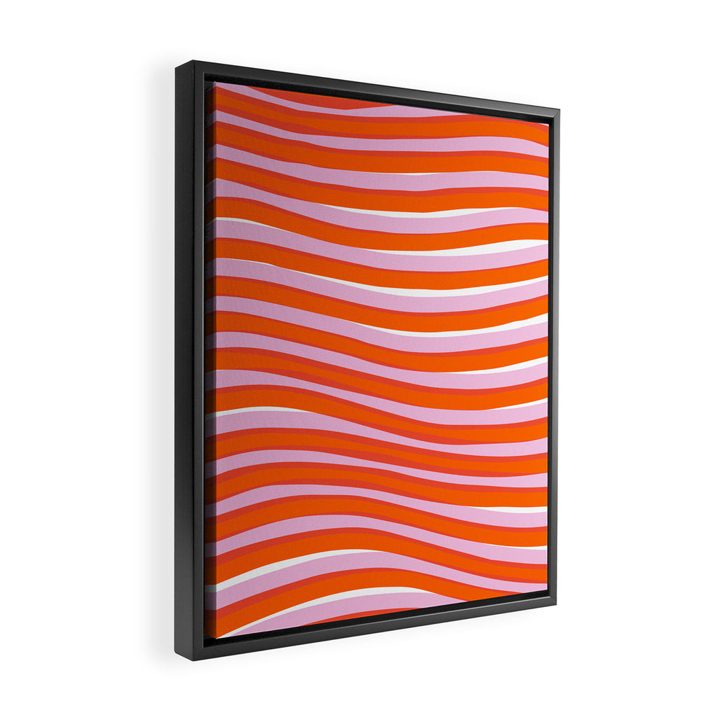 electric zebra stripes Framed Canvas Print Gallery Image 2