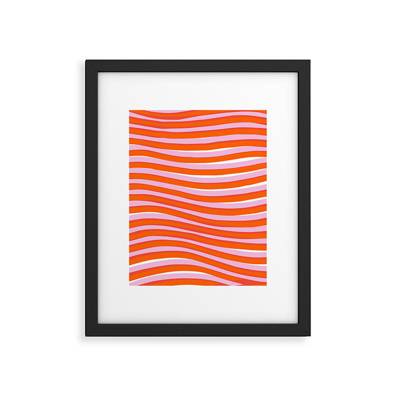 electric zebra stripes Framed Art Print Gallery Image 4