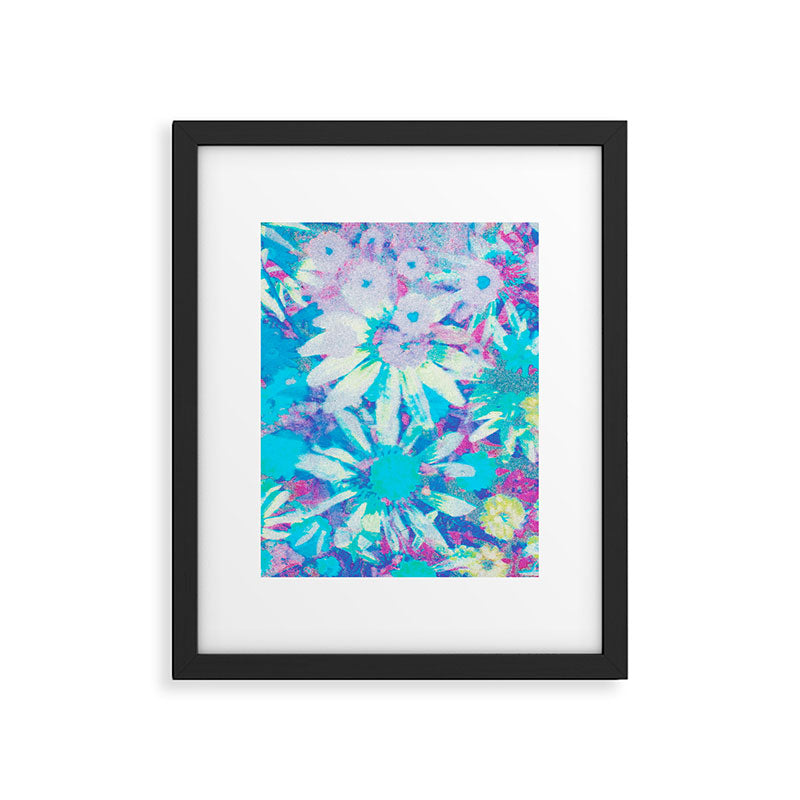 far out! floral tie dye Framed Art Print Gallery Image 6