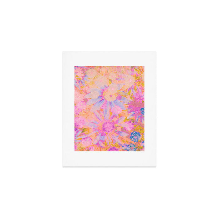 far out! pink floral tie dye Art Print Gallery Image 1