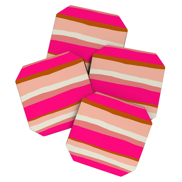 Flamingo Stripes Coaster Gallery Image 1