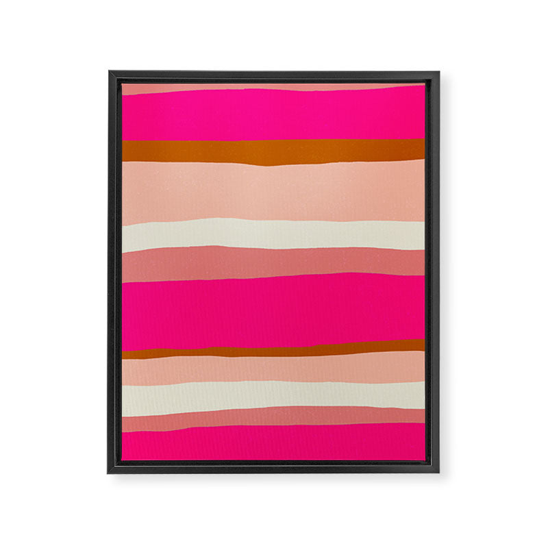 Flamingo Stripes Framed Canvas Print Gallery Image 8