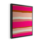 Flamingo Stripes Framed Canvas Print Gallery Image 2