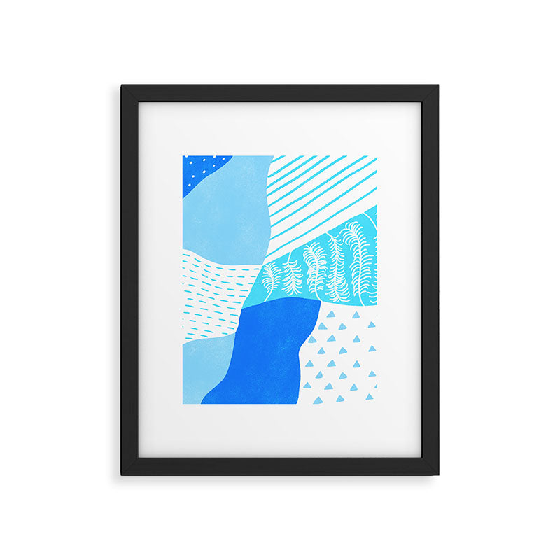 frankie, blue Framed Art Print Gallery Image 6