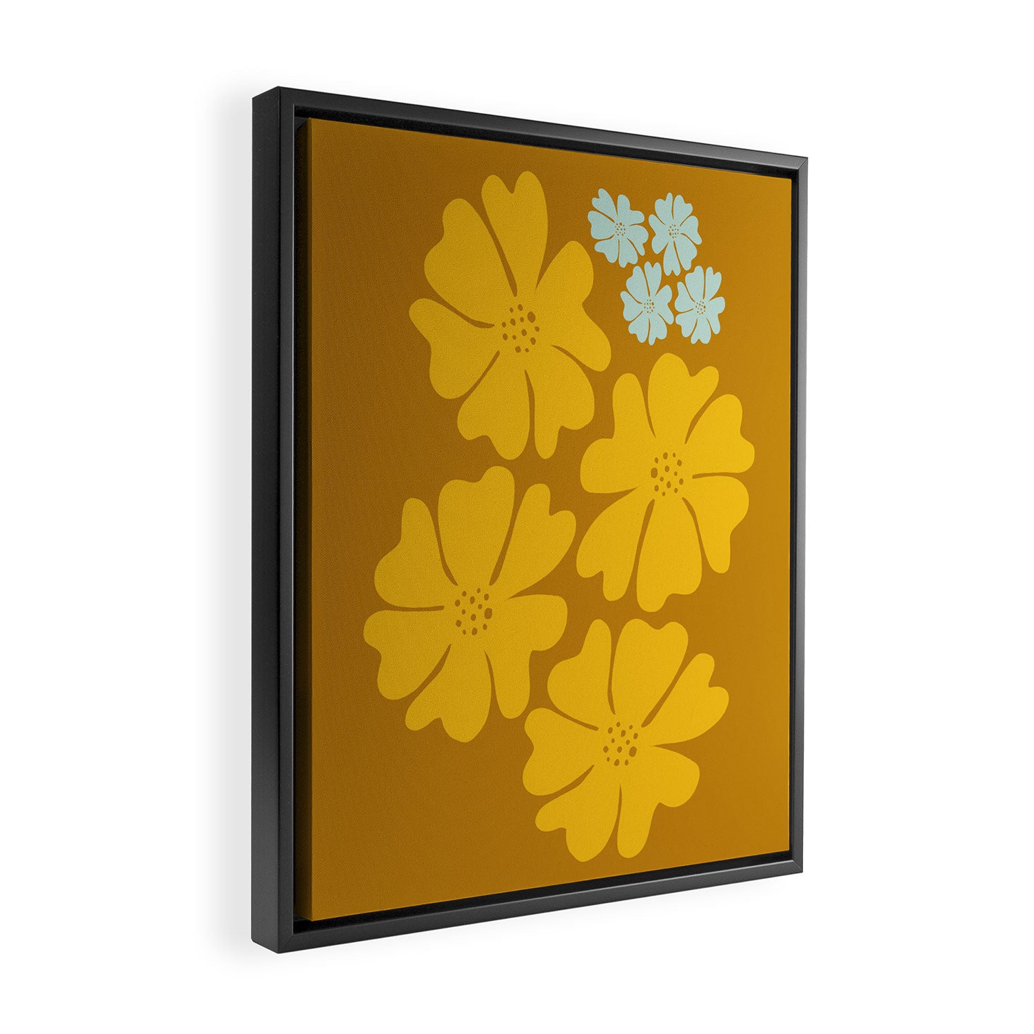 Golden Bloom Framed Canvas Print Gallery Image 2