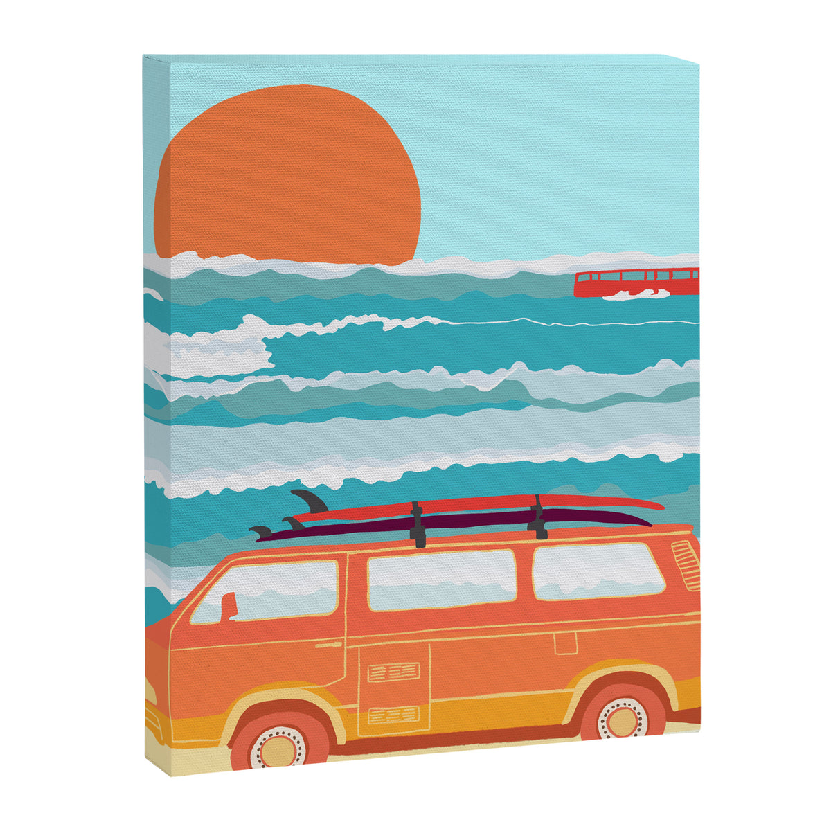 Great Lakes Surf Sunset Canvas Print Gallery Image 8